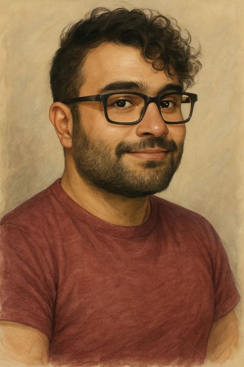 Alex Merced — casual portrait, painted style