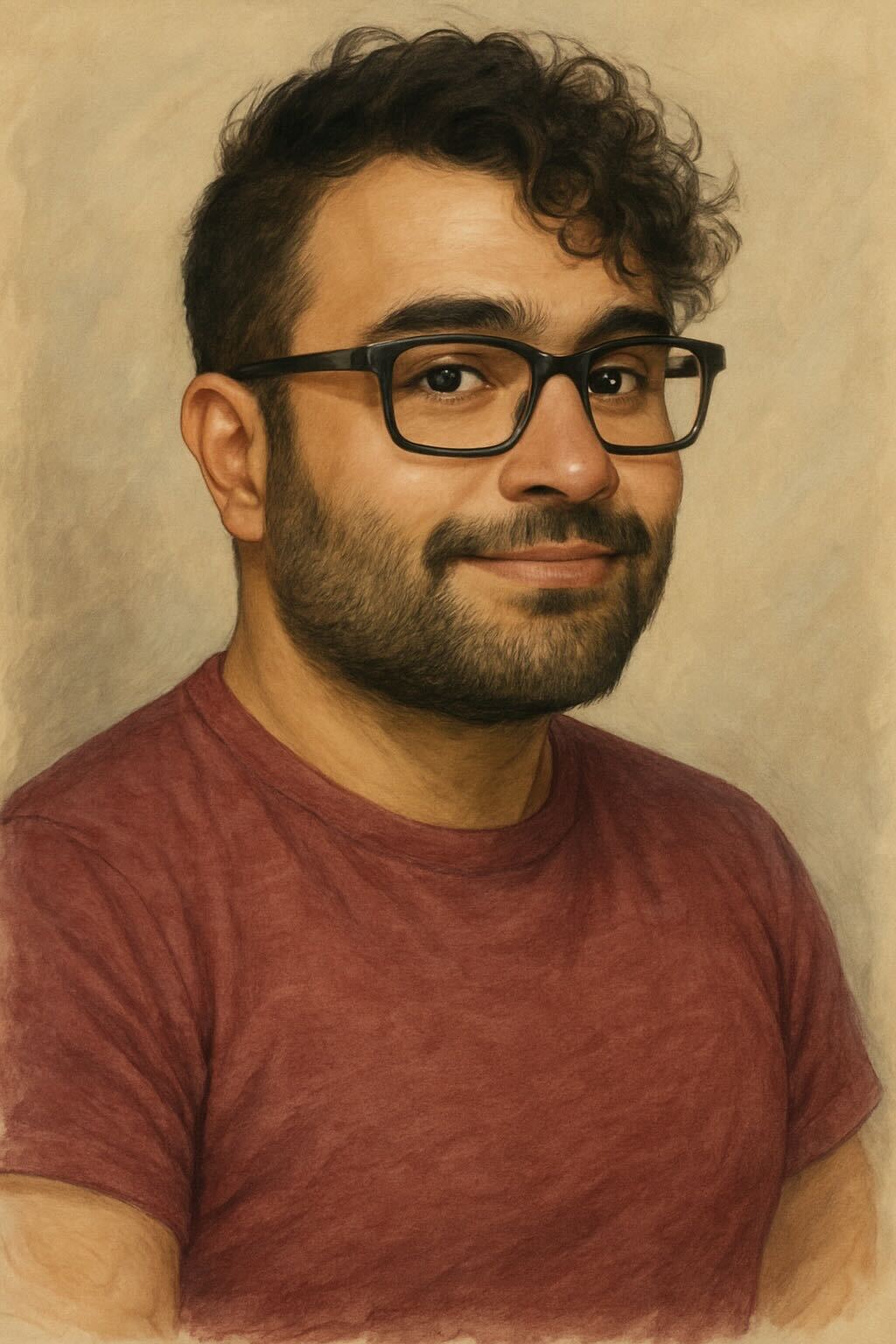 Alex Merced — casual portrait, painted style